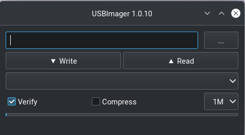USB Imager graphical interface.