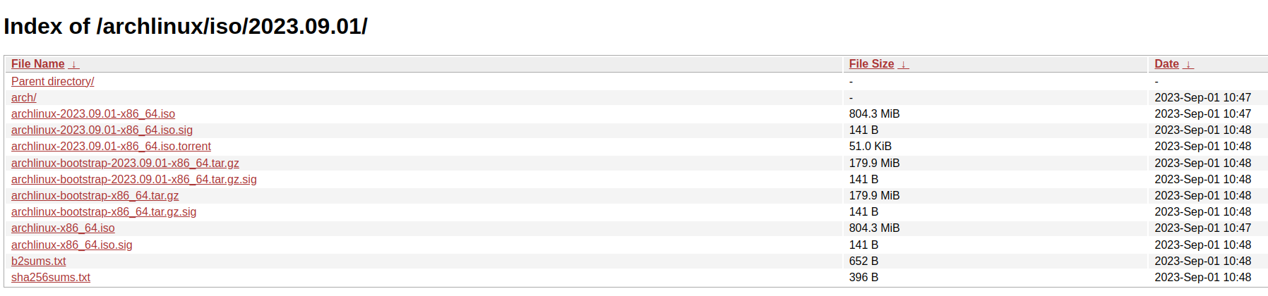 Arch Linux mirror site.